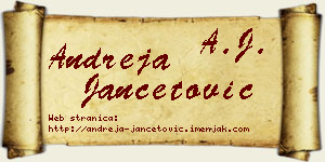 Andreja Jančetović vizit kartica